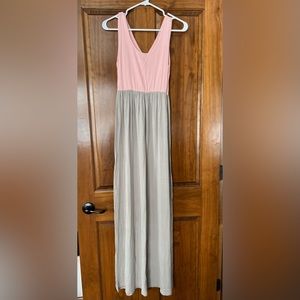 PinkBlush -  Pink/Grey Maternity Dress